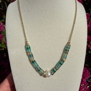 Kendra Scott Lila Goldtone Pearl and Seaglass Necklace